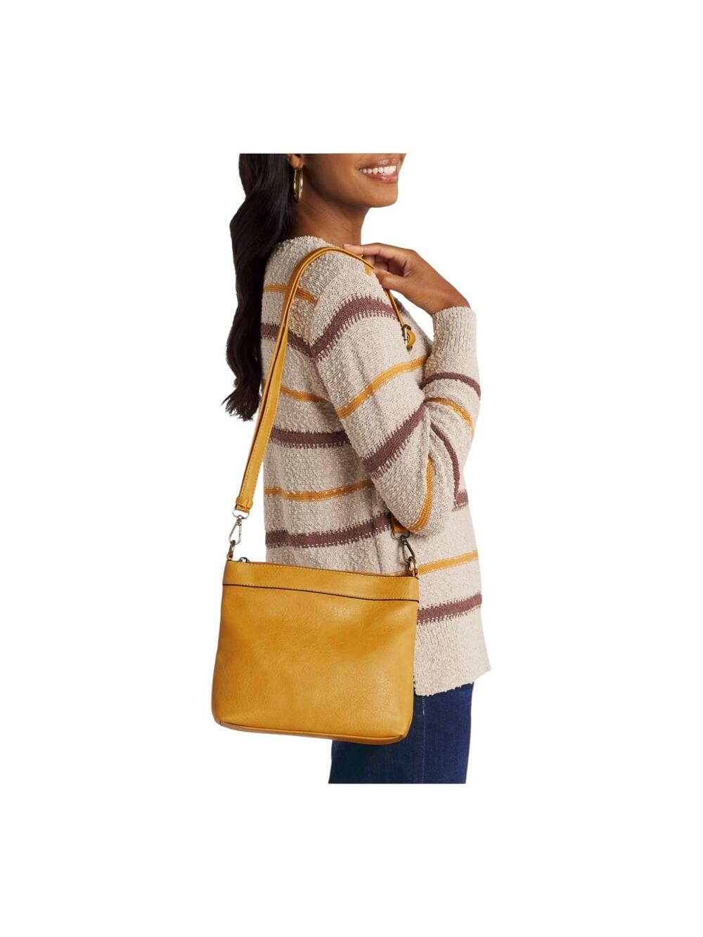 Malibu Skye Crossbody Bag Yellow Faux Leather